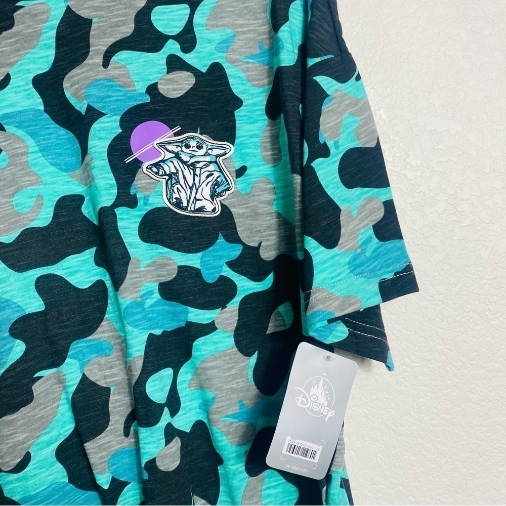 Disney Womens Baby Yoda Grogu Camo T-Shirt Star Wars: The Mandalorian Size: L - Picture 7 of 9
